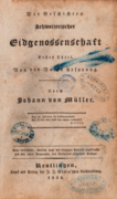 Titelblatt J. von Müller