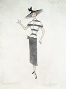 Bergeronette, Zeichnung eines Kleides 1953