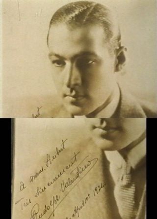 Autogrammkarte Rudolph Valentino