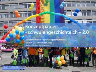 "schwulengeschichte.ch - 2.0": Cover des Konzeptpapiers