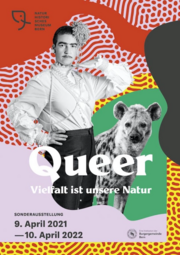 Ausstellungsplakat "Queer - Vielfalt ist unsere Natur"