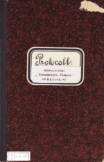 Protocoll-Buch, Umschlag